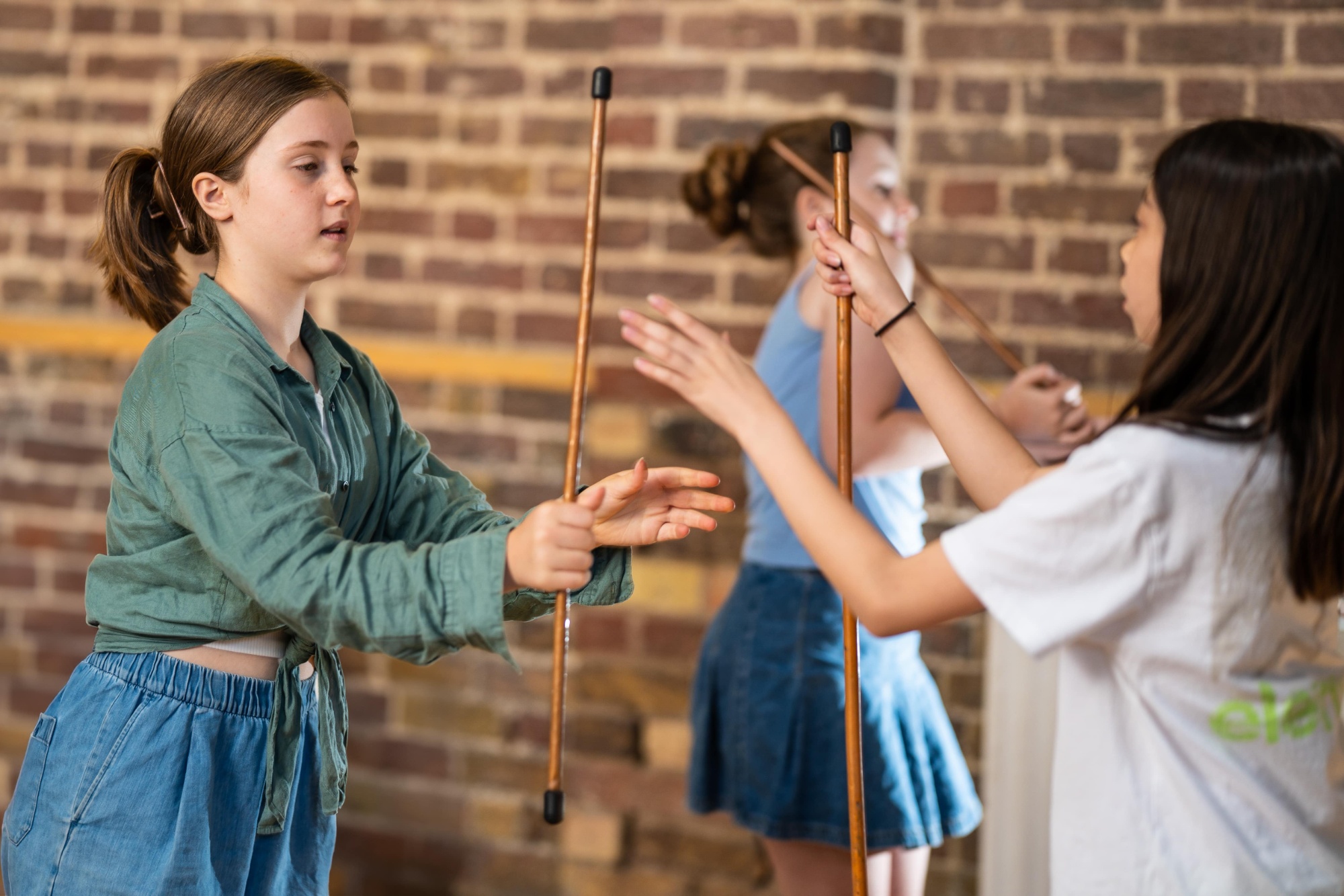 Students participating in an Eurythmy lesson
